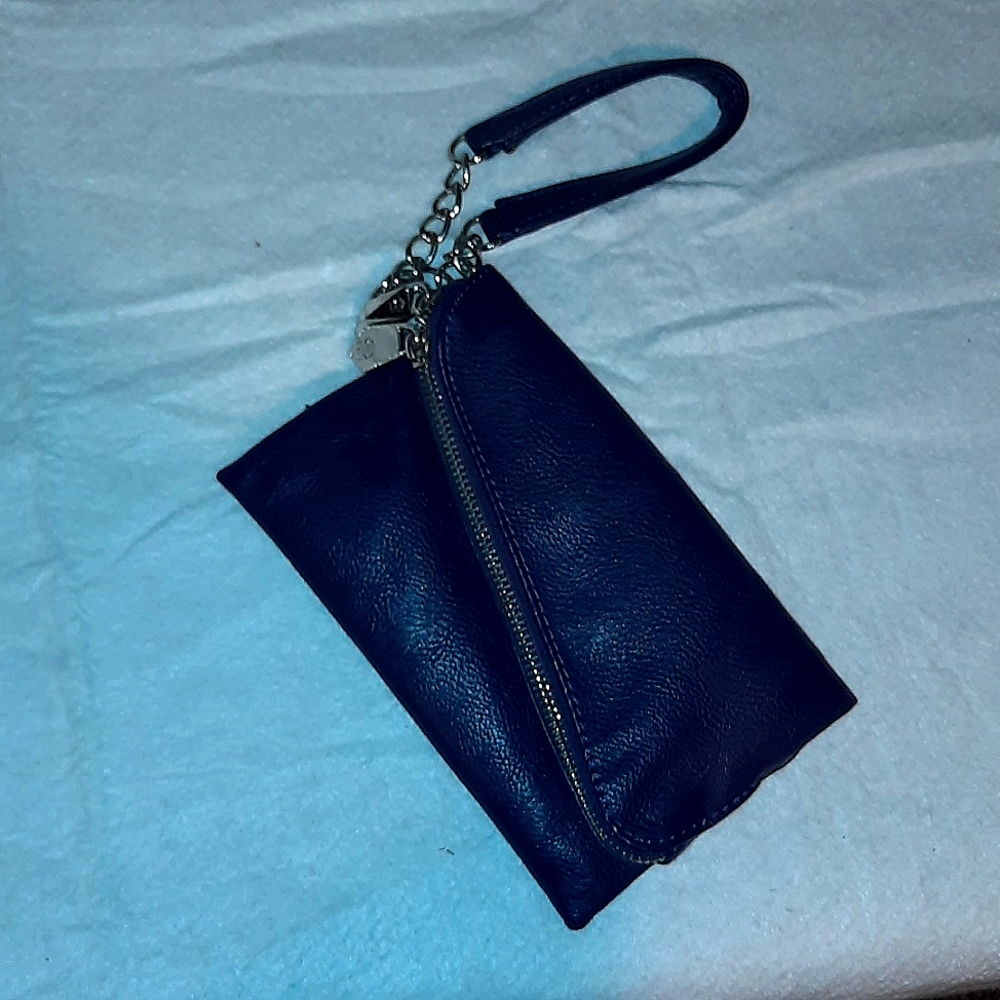 Jlo purple flap wristlet